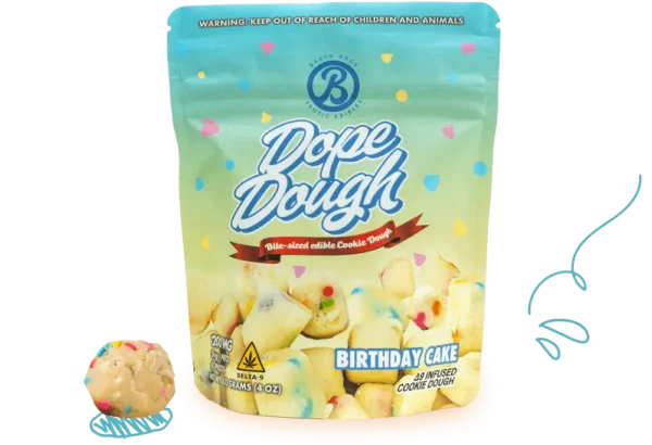 Baked Bags Birthday Cake Dope Dough