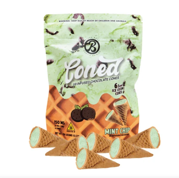 Baked Bags Mint Chocolate Chip Cones 150mg Delta 9 THC