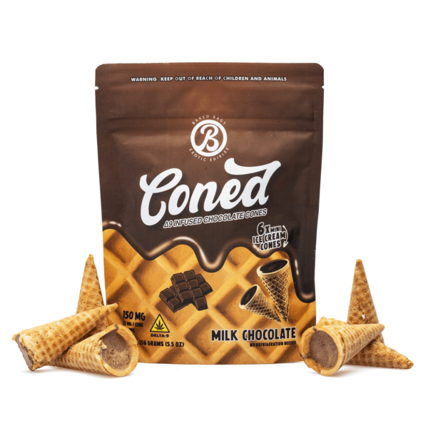 Baked Bags Delta 9 THC Coned Milk Chocolate
